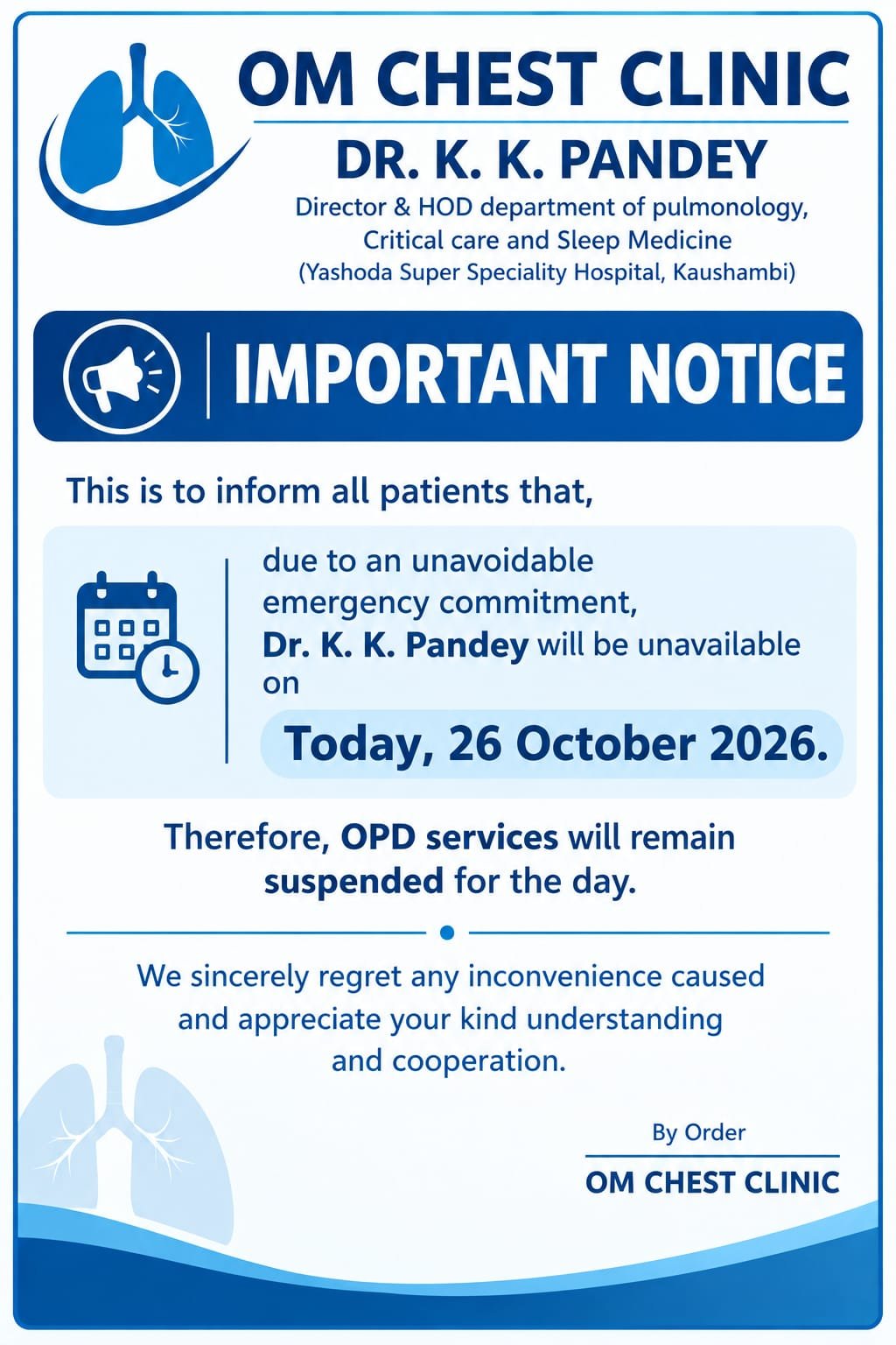 Clinic Notice